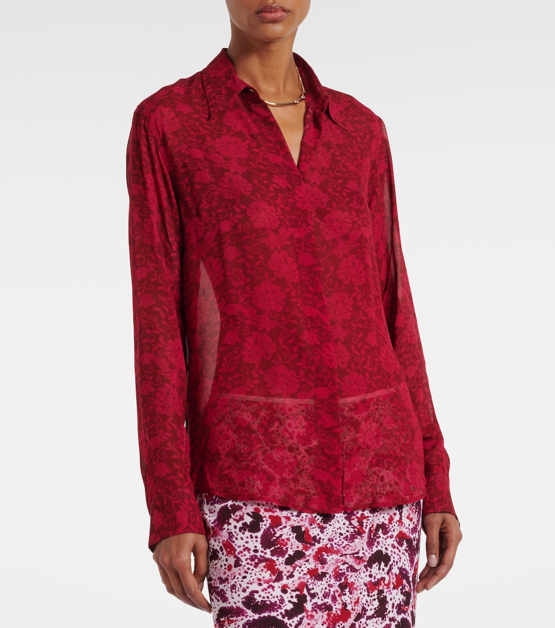 Camisa en jacquard floral | Dries Van Noten