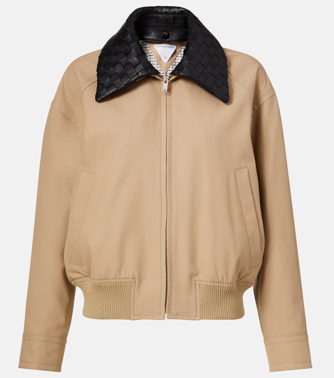 Blouson Intrecciato aus Baumwoll-Twill  | Bottega Veneta