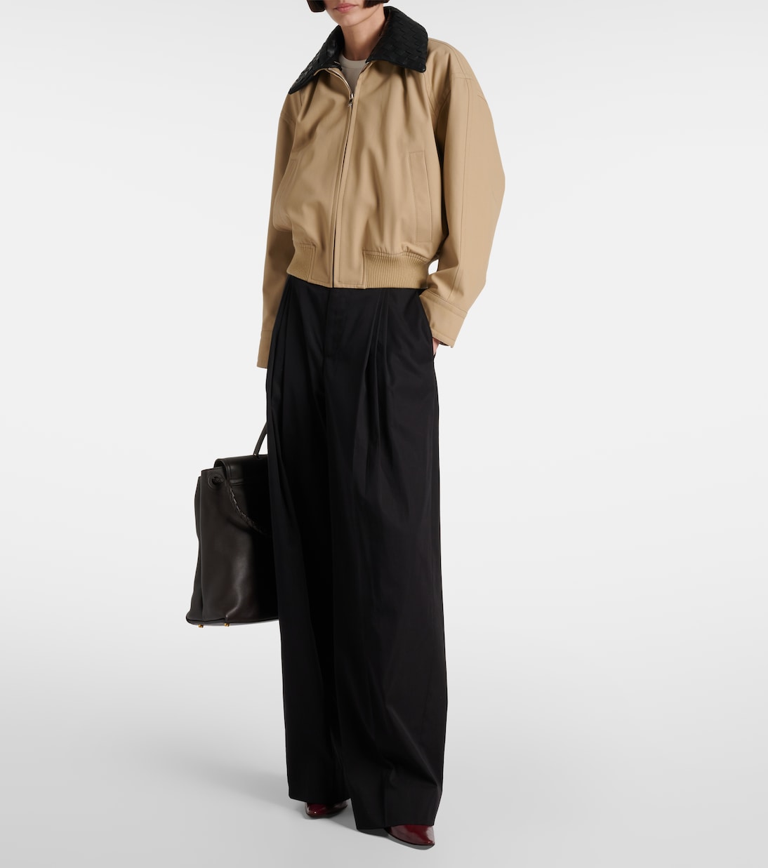 Blouson Intrecciato aus Baumwoll-Twill  | Bottega Veneta