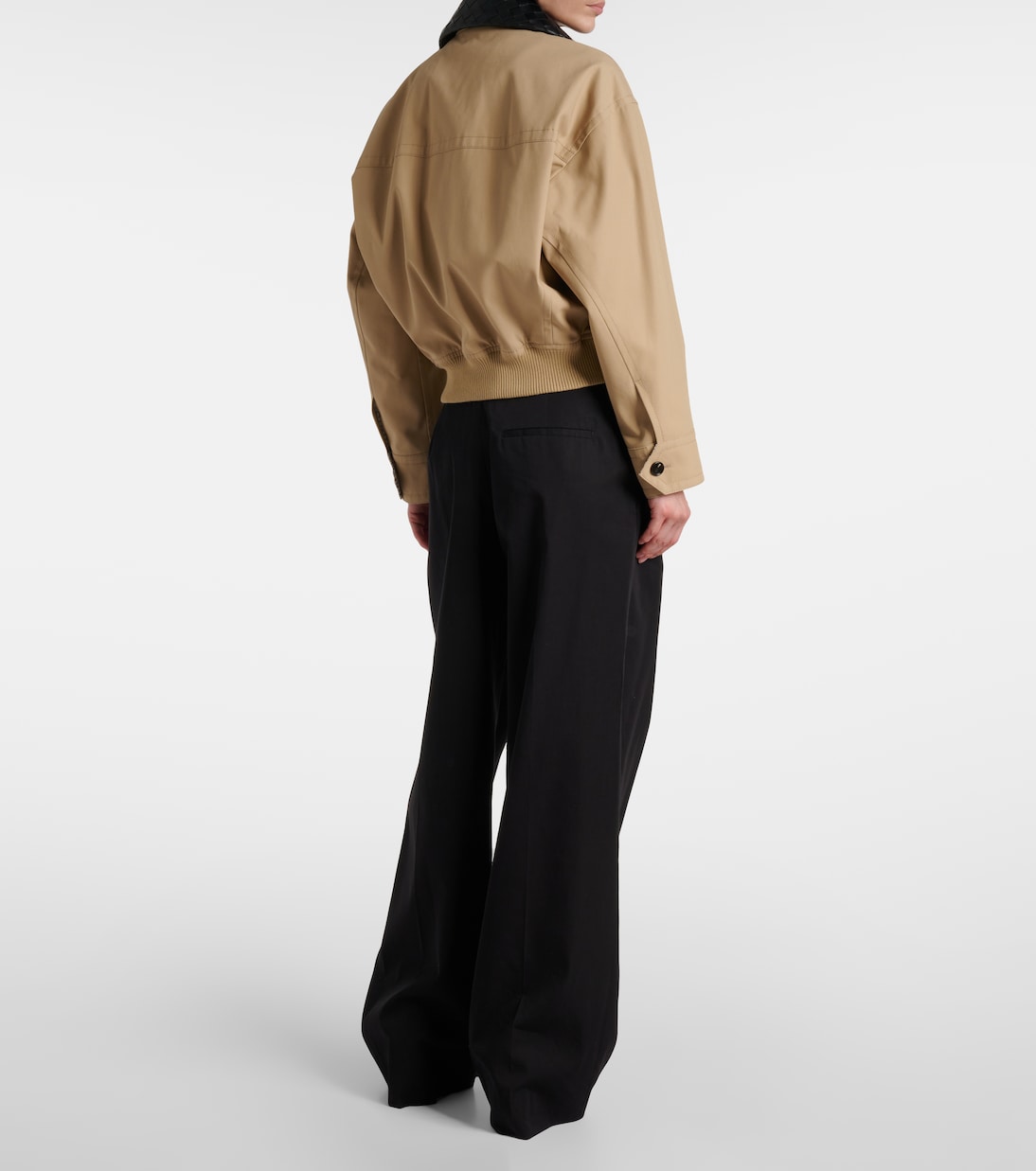 Blouson Intrecciato aus Baumwoll-Twill  | Bottega Veneta