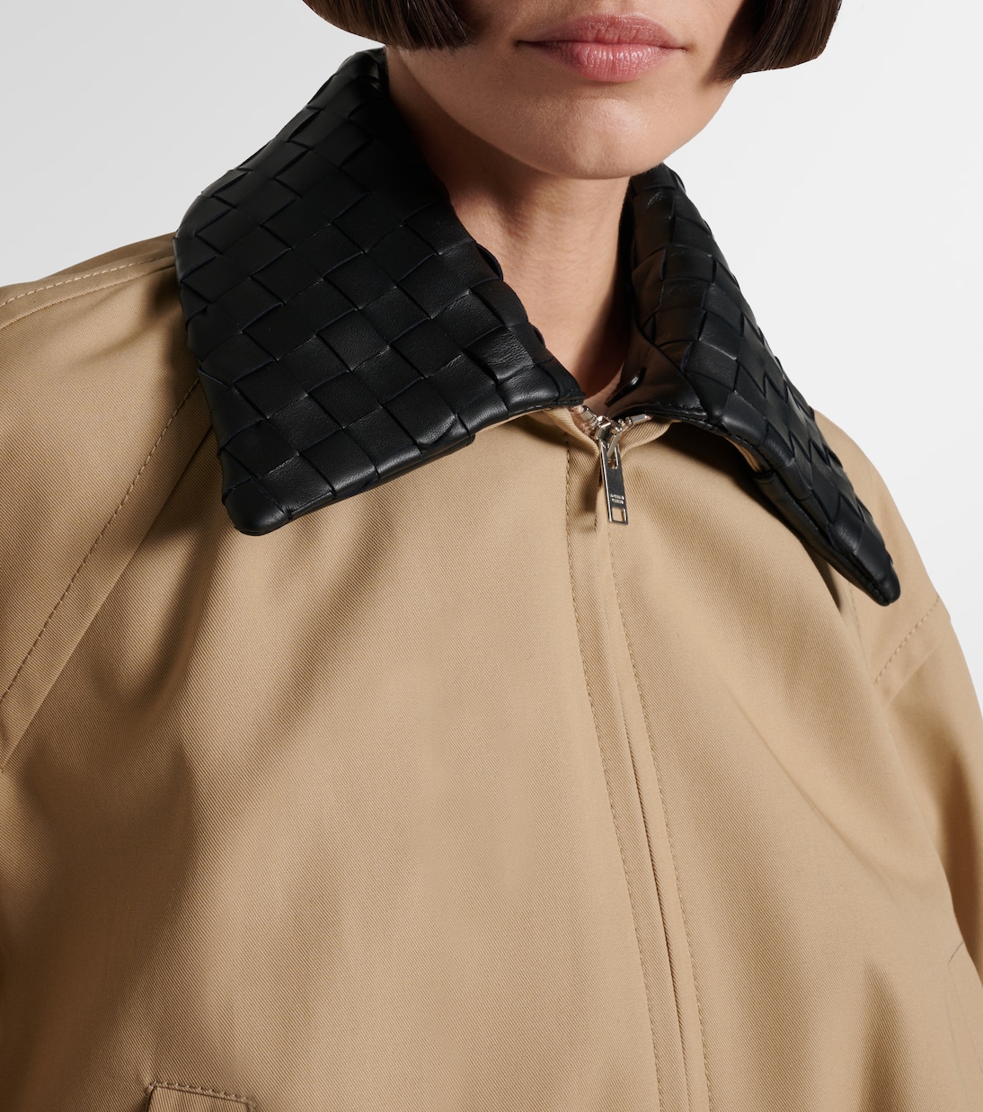 Blouson Intrecciato aus Baumwoll-Twill  | Bottega Veneta
