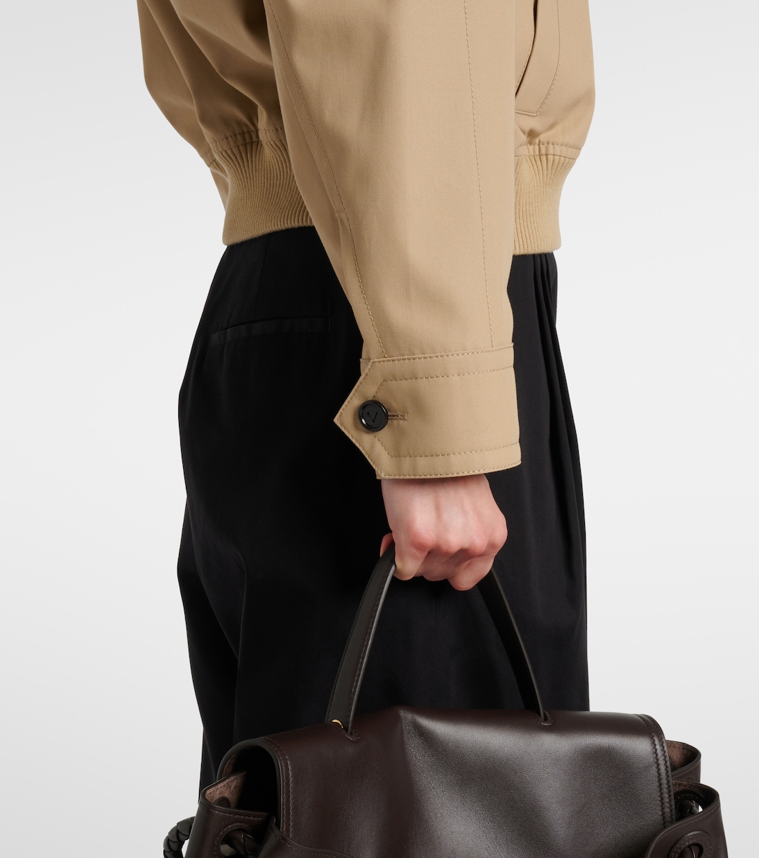 Blouson Intrecciato aus Baumwoll-Twill  | Bottega Veneta