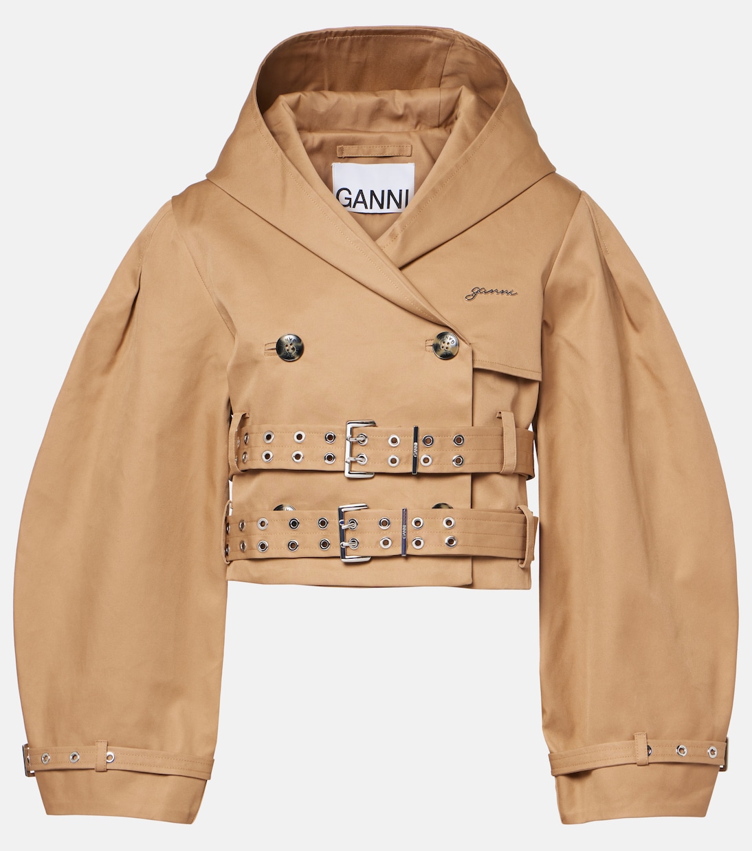 Giacca doppiopetto in cotone | Ganni