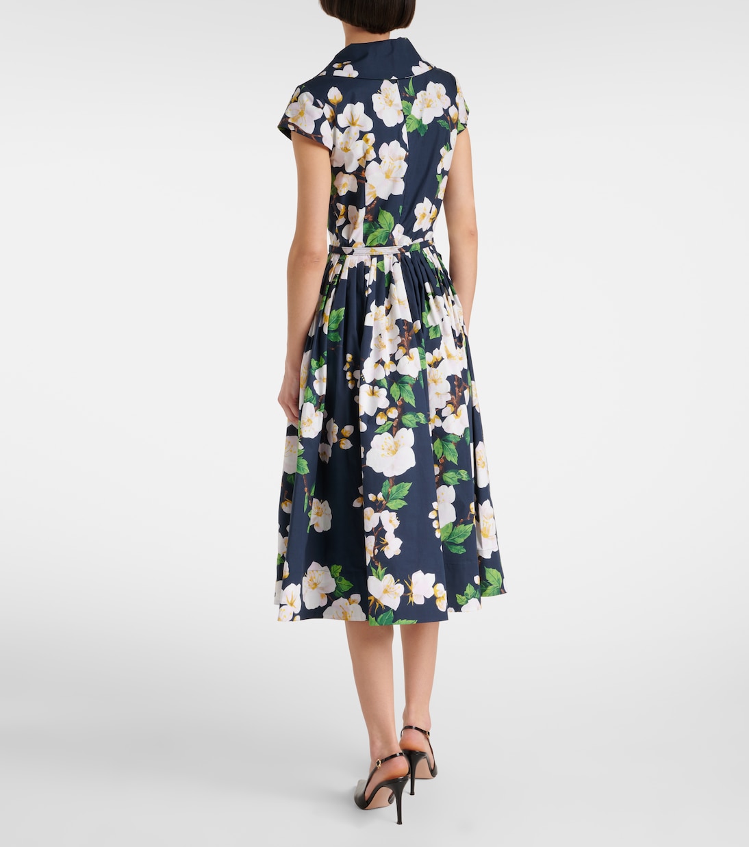 Bedrucktes Midikleid aus einem Baumwollgemisch | Oscar de la Renta