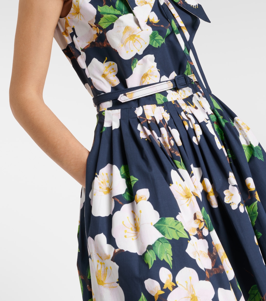 Bedrucktes Midikleid aus einem Baumwollgemisch | Oscar de la Renta