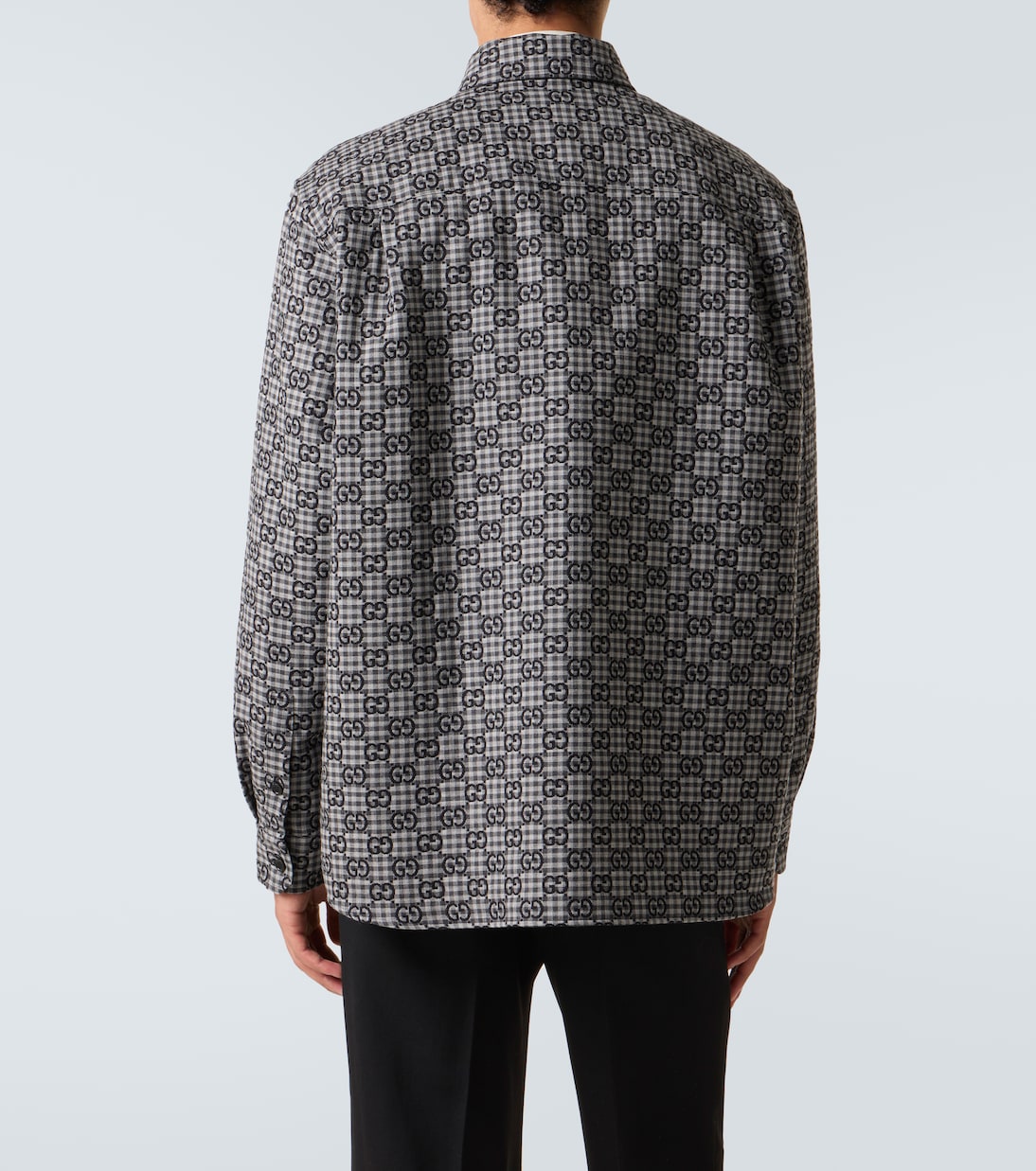 GG checked wool and cotton shirt | Gucci