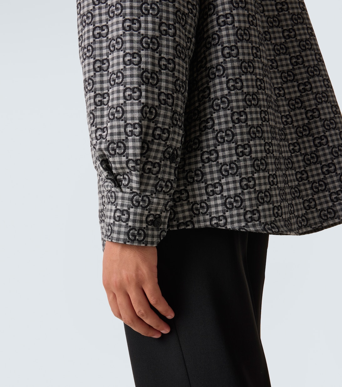 GG checked wool and cotton shirt | Gucci