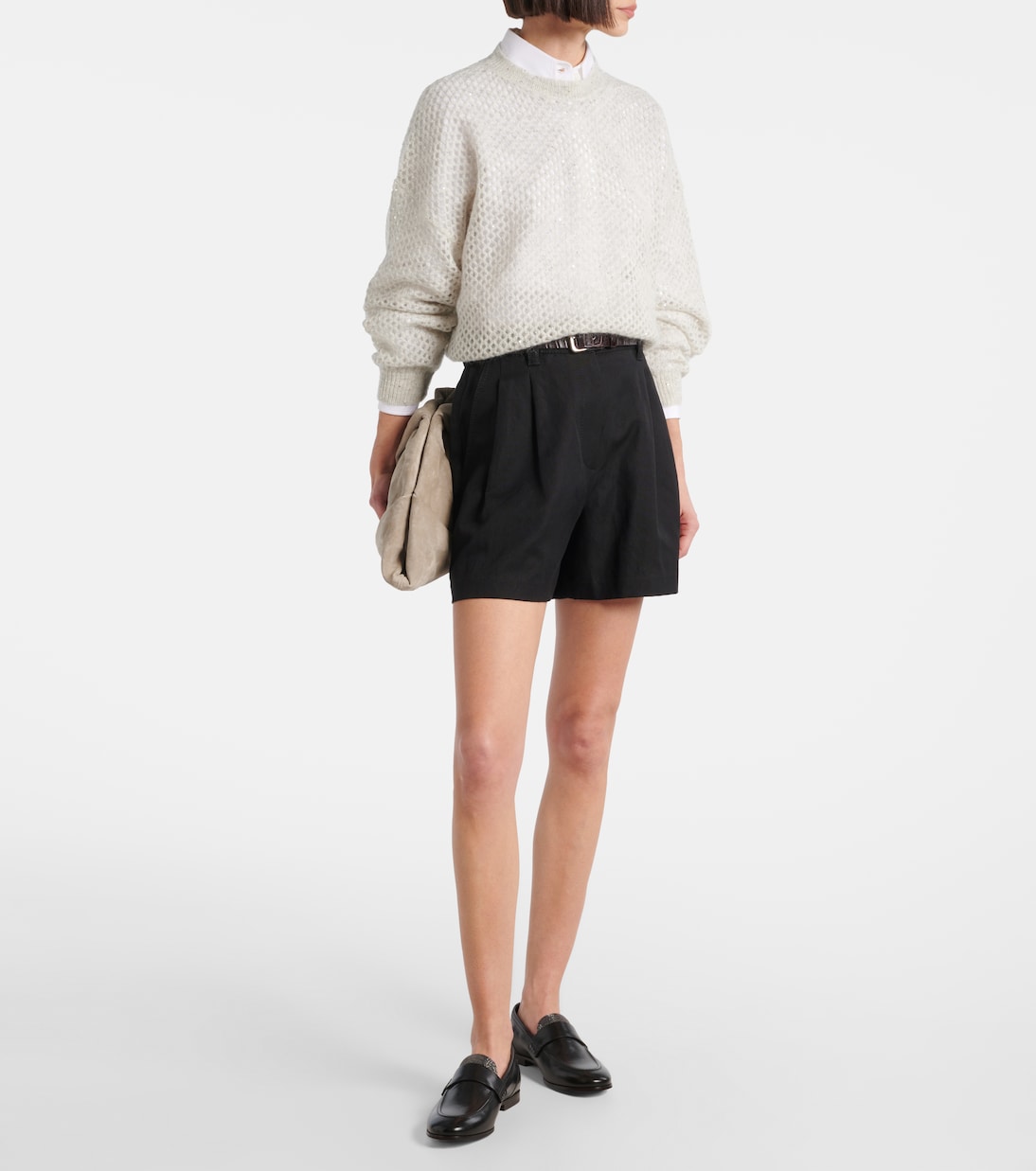 Pullover in maglia a coste | Brunello Cucinelli