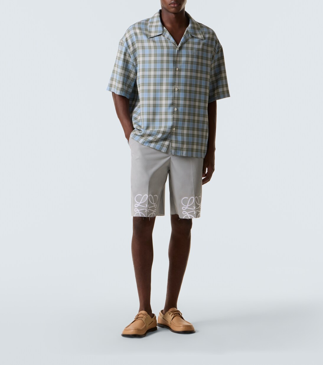 Anagram cotton twill shorts | Loewe