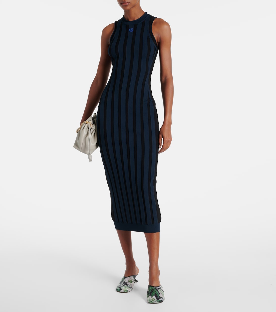 Anagram striped maxi dress | Loewe