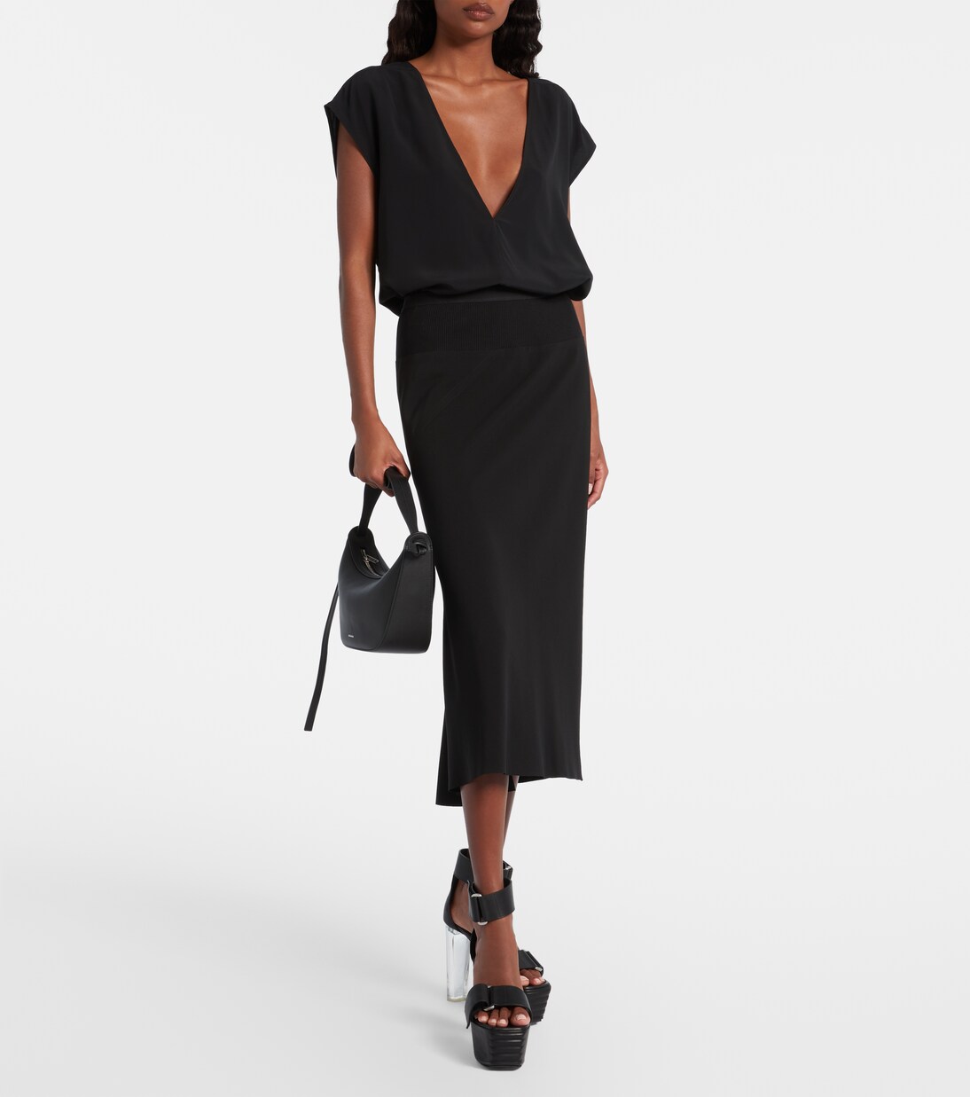 Charmeuse midi skirt | Rick Owens