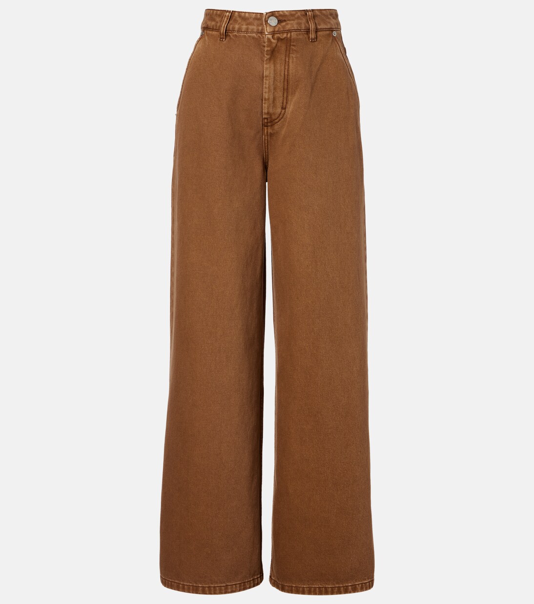 Cotton twill wide-leg pants | Ami Paris