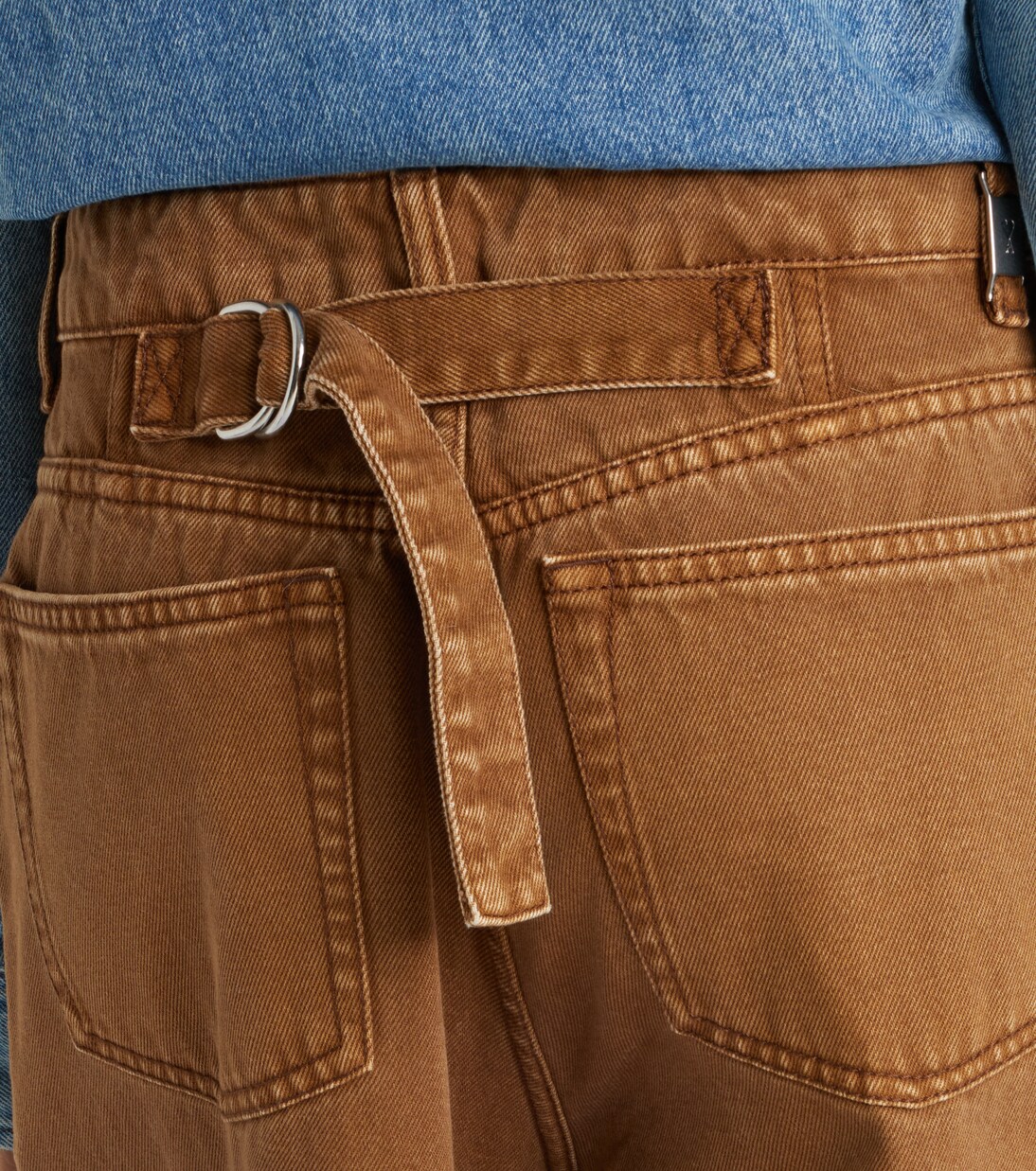 Cotton twill wide-leg pants | Ami Paris