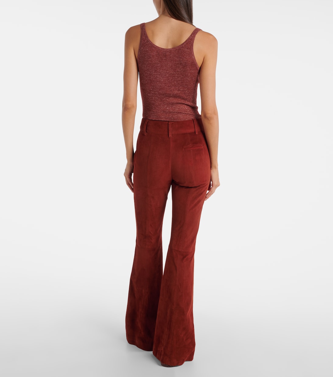 Pantaloni flared Rhein in suede | Gabriela Hearst