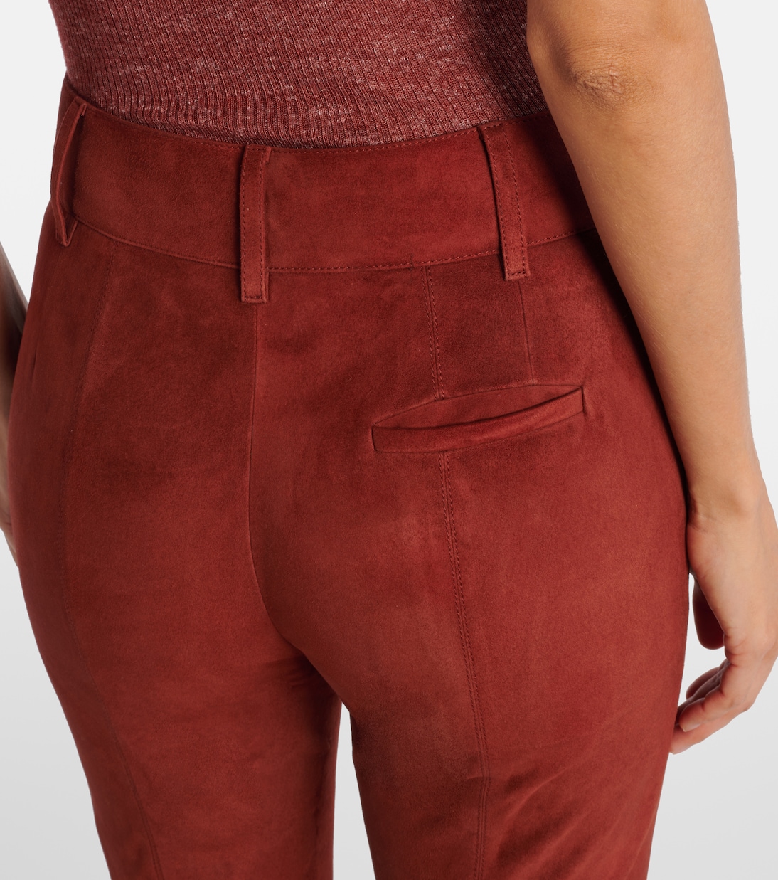 Pantaloni flared Rhein in suede | Gabriela Hearst