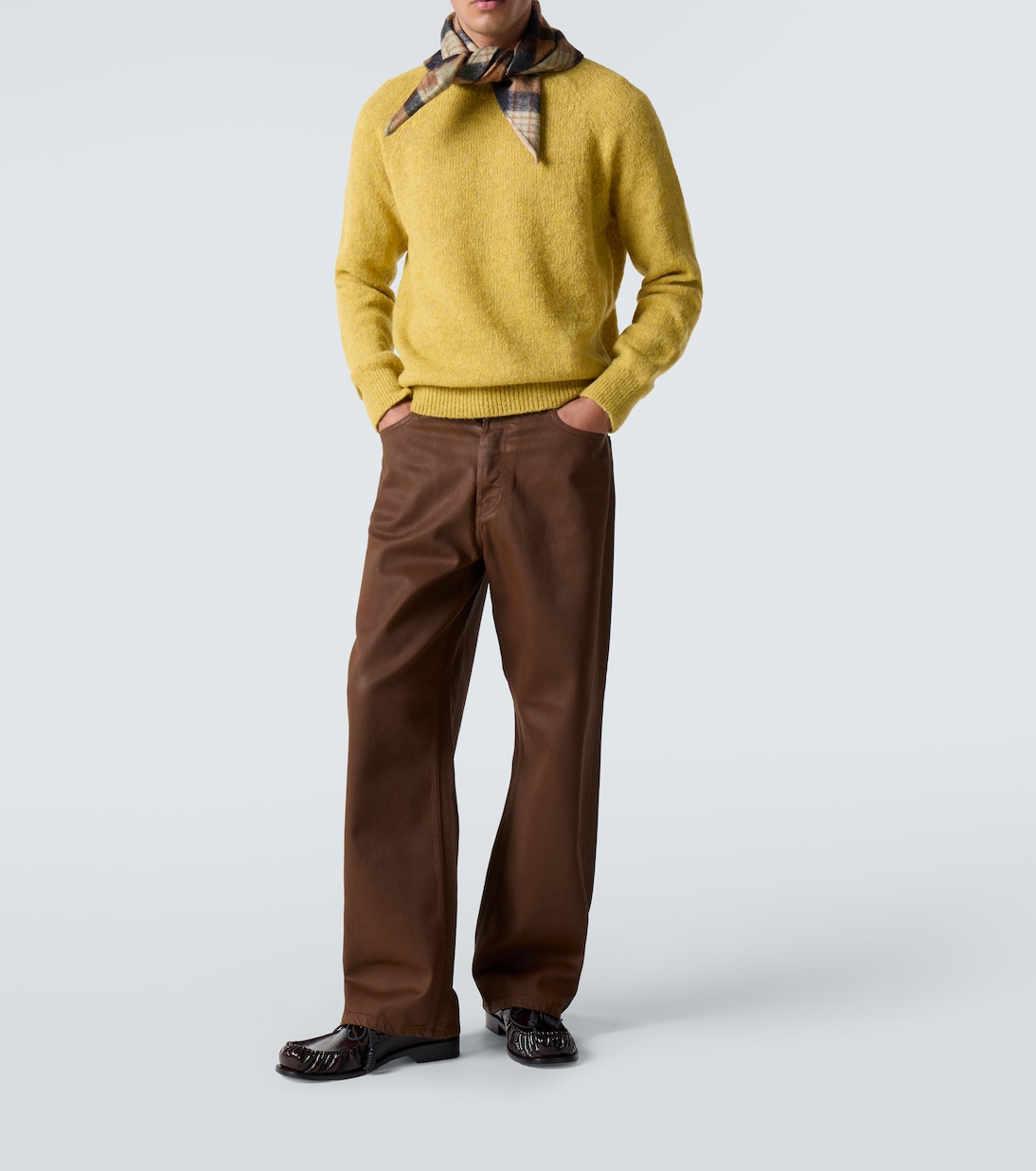 Beschichtete Mid-Rise Straight Jeans | Dries Van Noten
