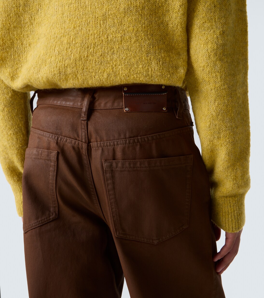 Beschichtete Mid-Rise Straight Jeans | Dries Van Noten