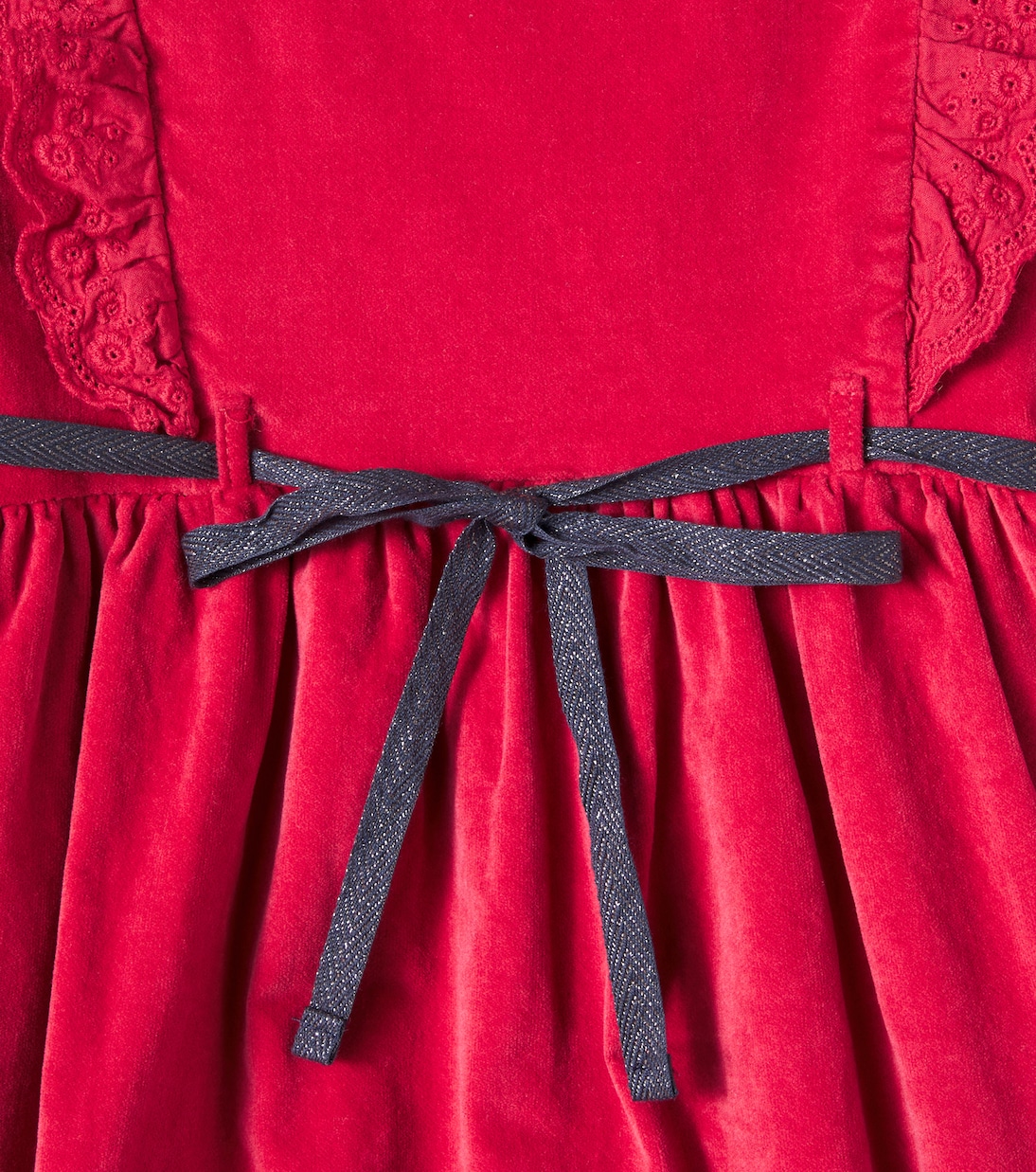 Osaka ruffled cotton velour dress | Cozmo