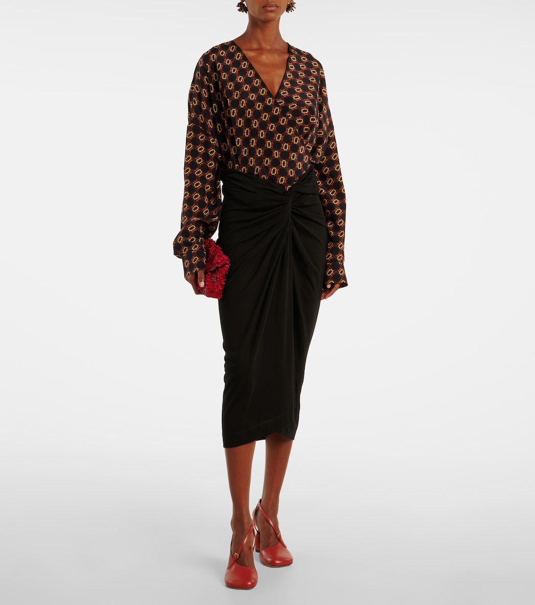 Midirock aus Baumwoll-Jersey | Dries Van Noten