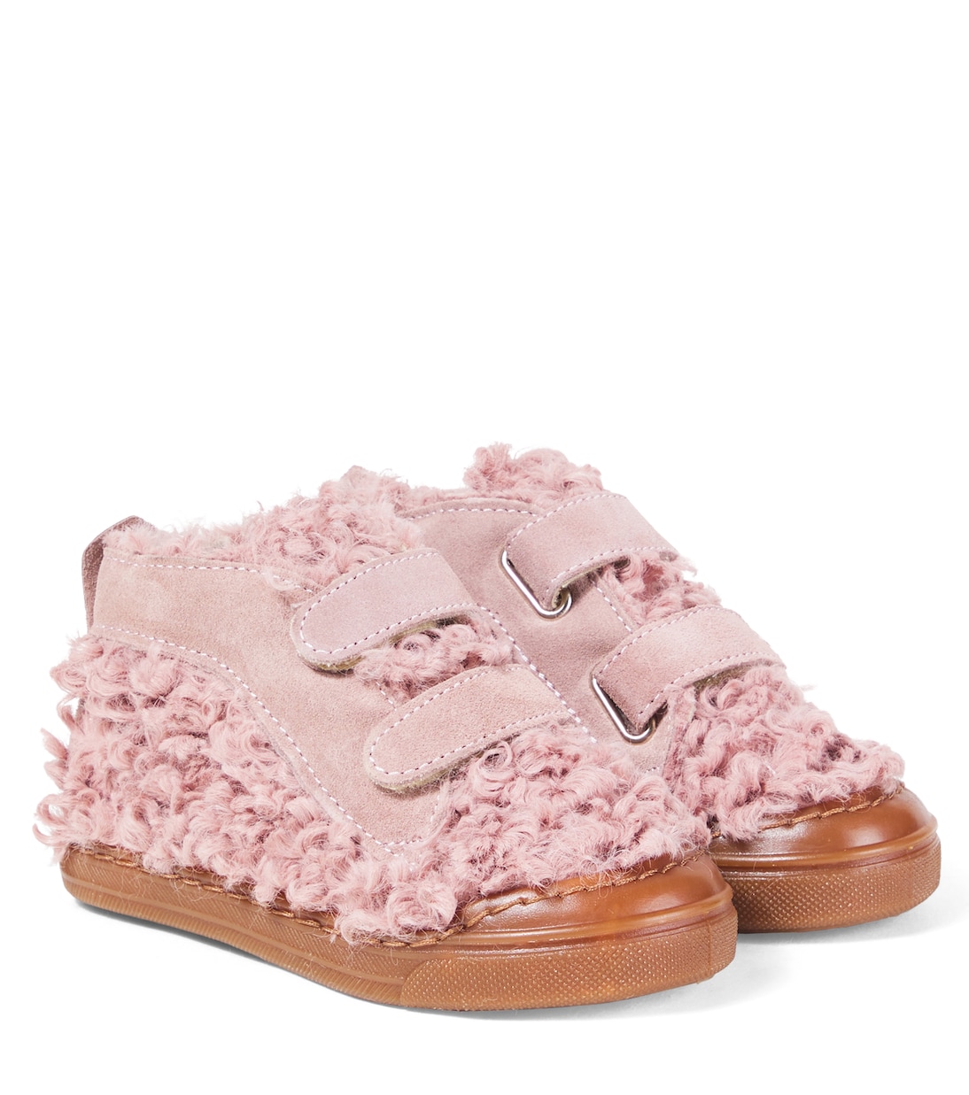 Faux shearling and suede sneakers | PèPè