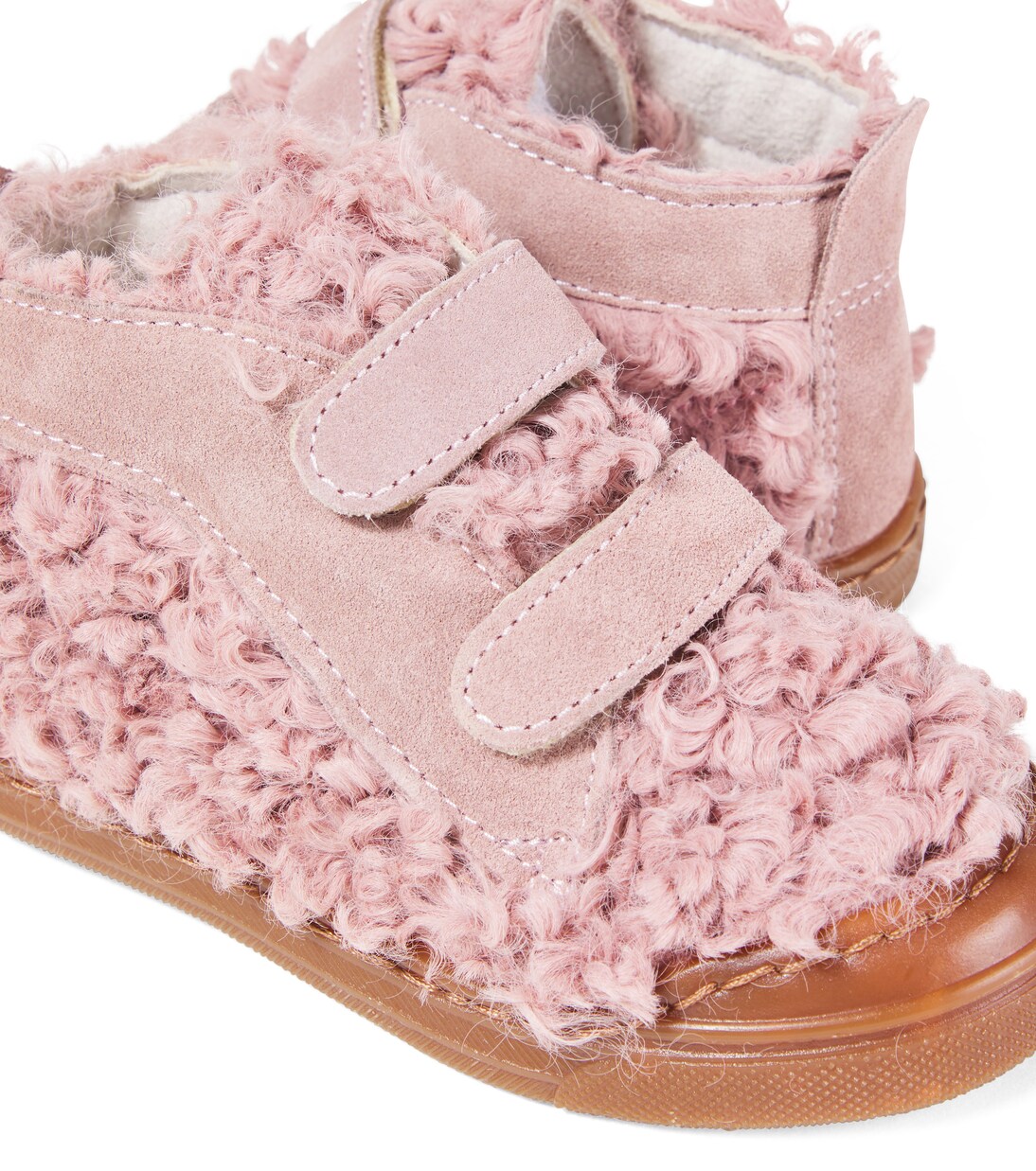Faux shearling and suede sneakers | PèPè