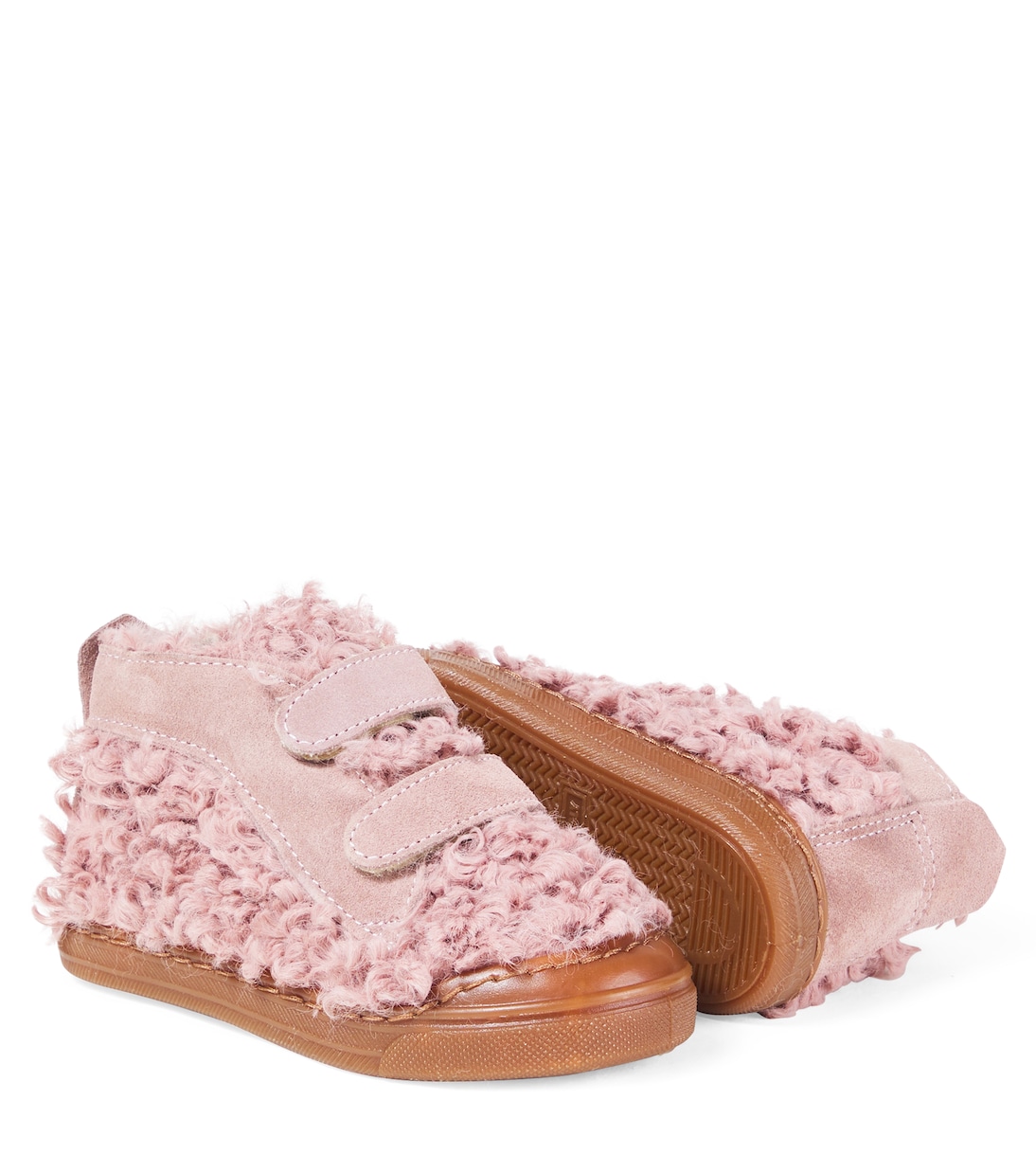 Faux shearling and suede sneakers | PèPè