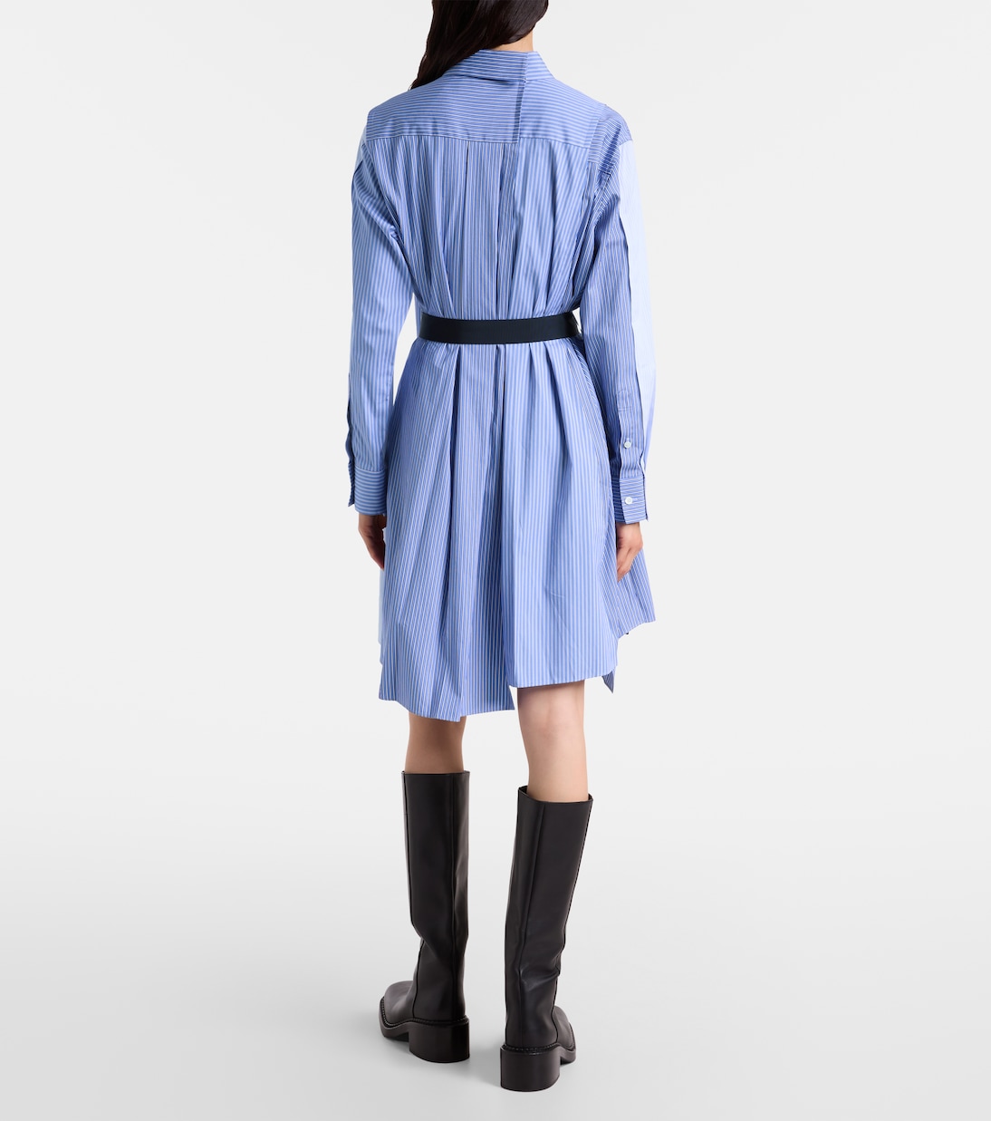 Striped cotton poplin shirt dress | Sacai