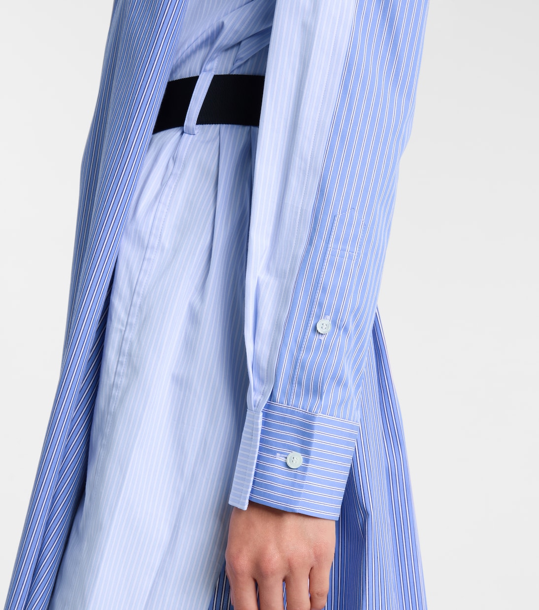 Striped cotton poplin shirt dress | Sacai