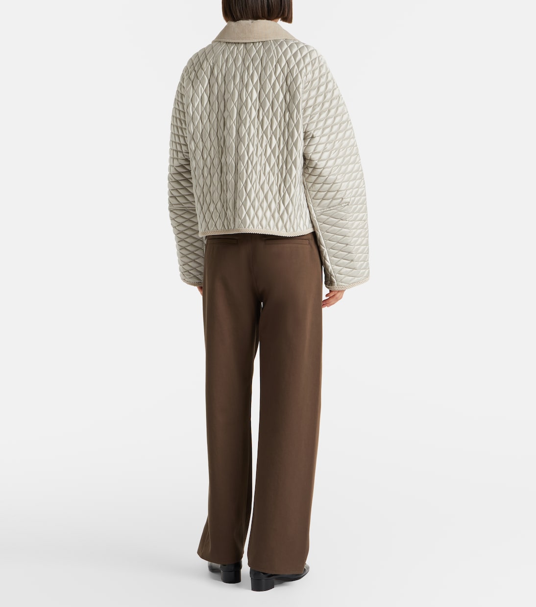 Corduroy-trimmed quilted jacket | Burberry