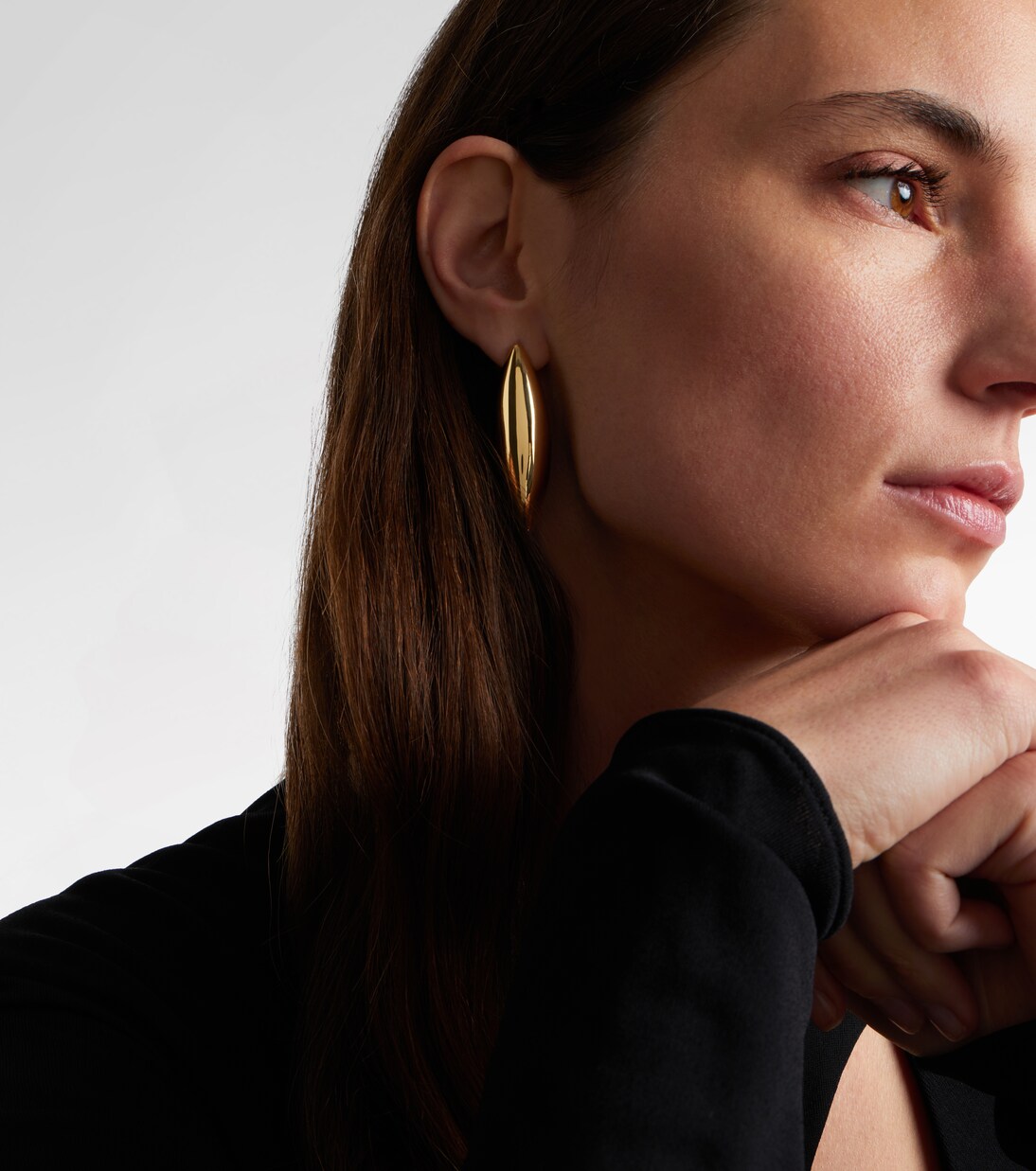 Puffy Dagger Small gold-plated earrings | Jennifer Fisher