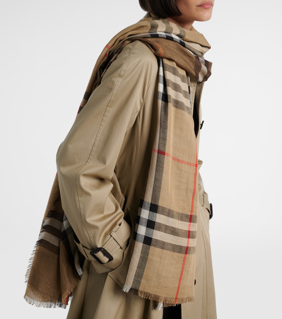 Sciarpa Burberry Check in lana e seta  | Burberry