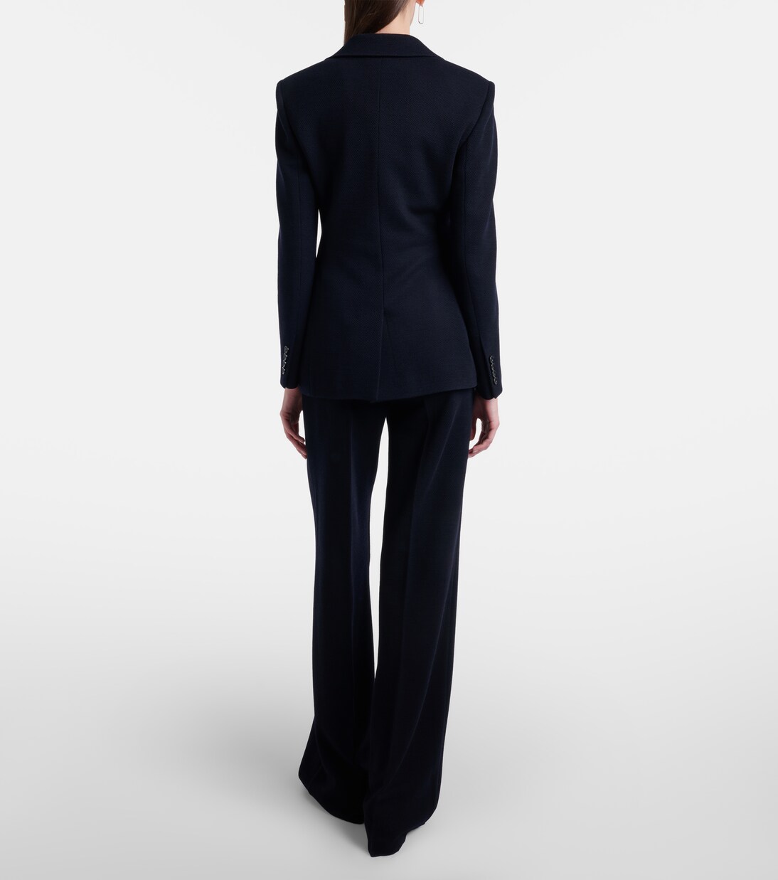Attinia virgin wool piqué wide-leg pants | Max Mara