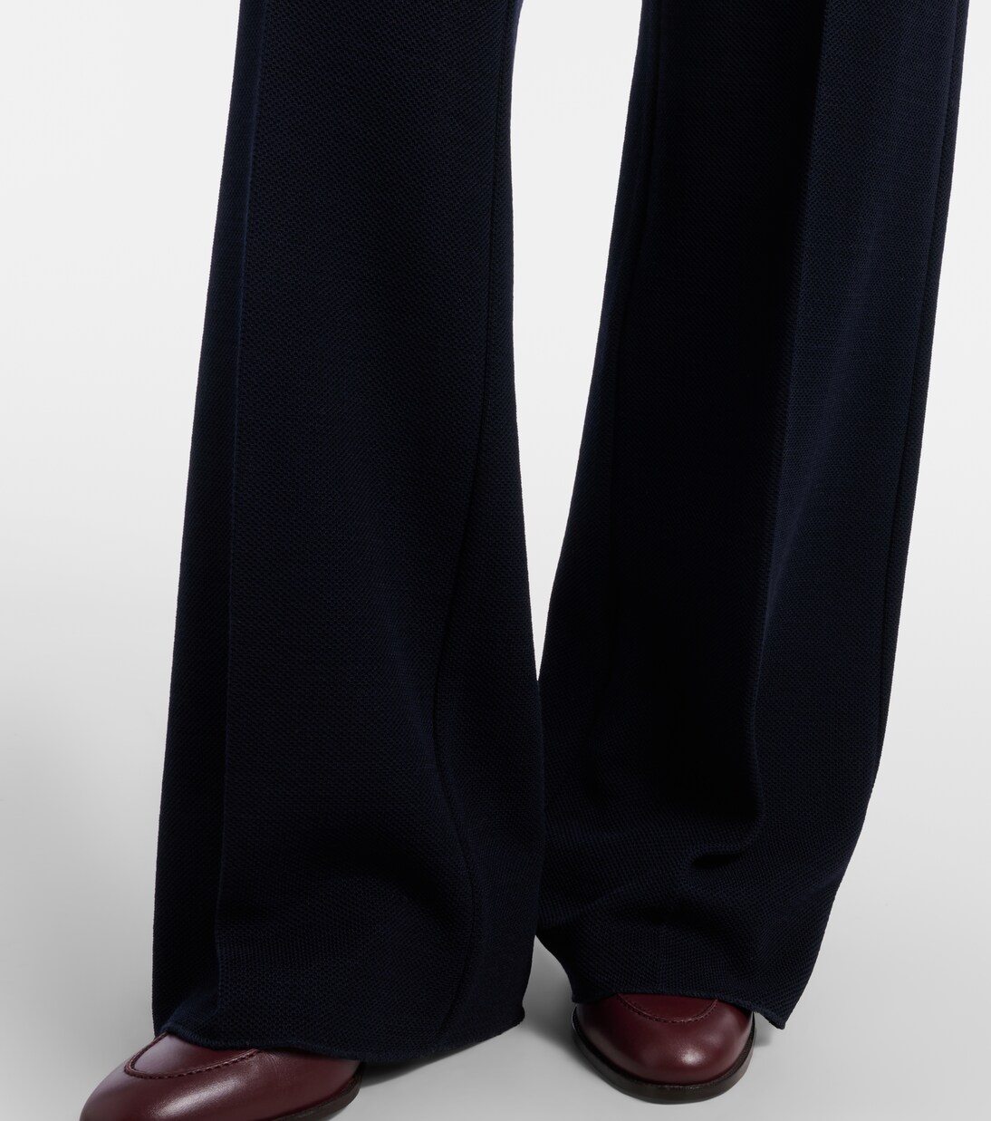 Attinia virgin wool piqué wide-leg pants | Max Mara
