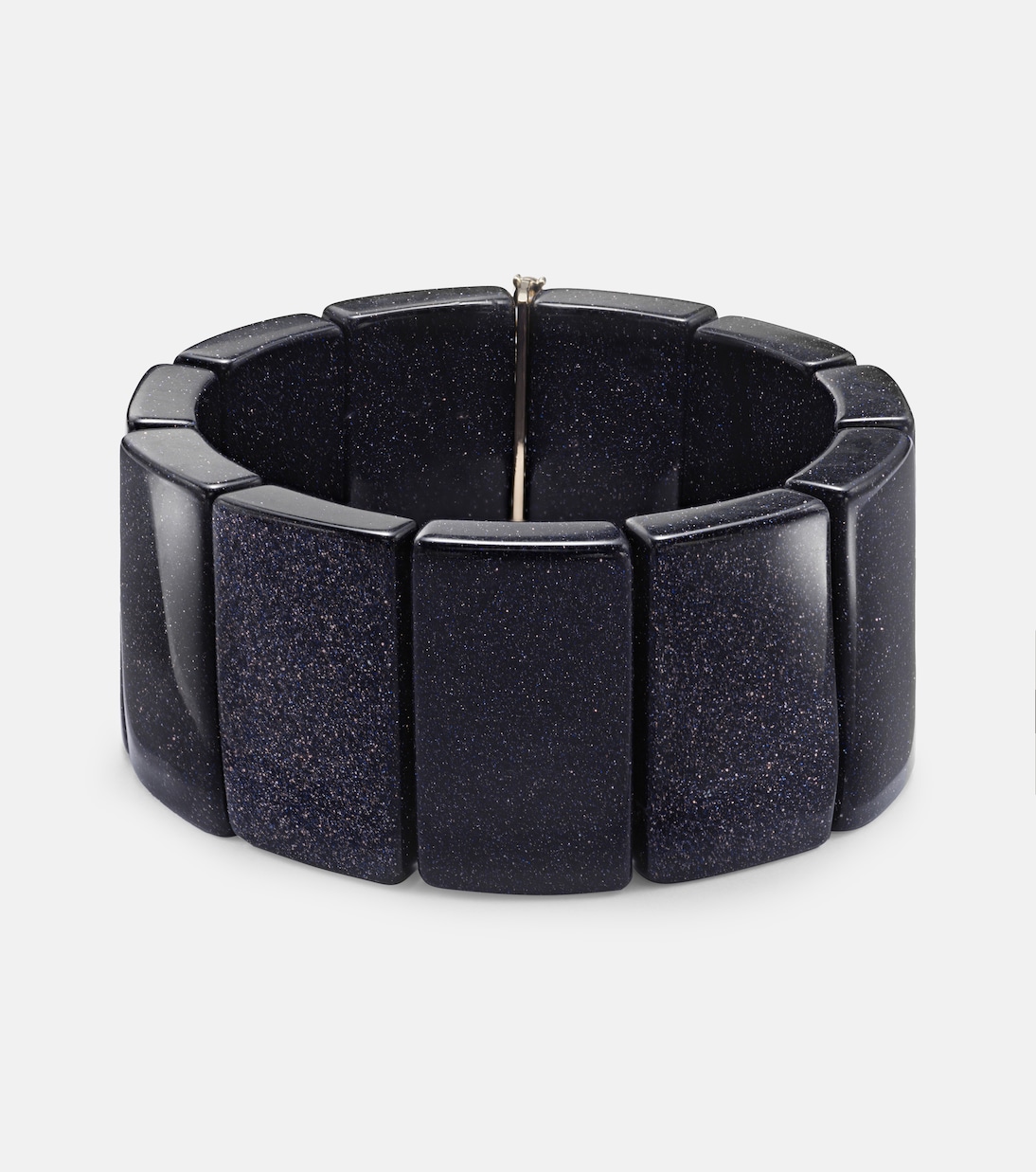 Blue goldstone and 14kt gold bracelet with diamonds | Sydney Evan