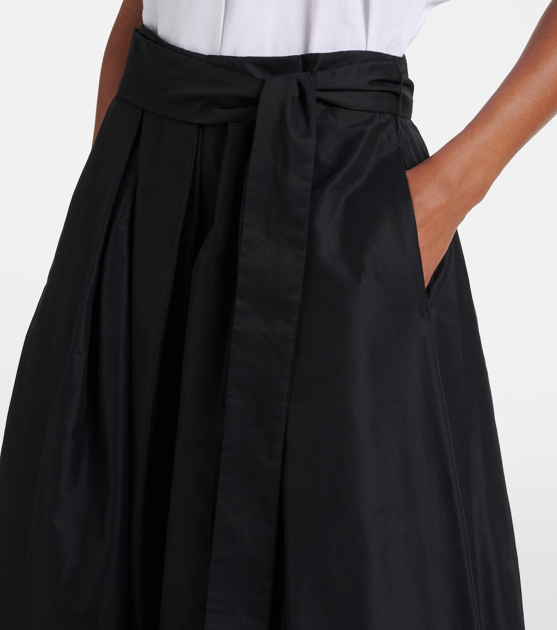 Baschi pleated cotton-blend midi skirt | 'S Max Mara