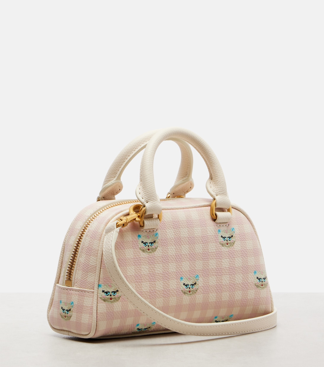 Gingham leather tote bag | Valentino Garavani