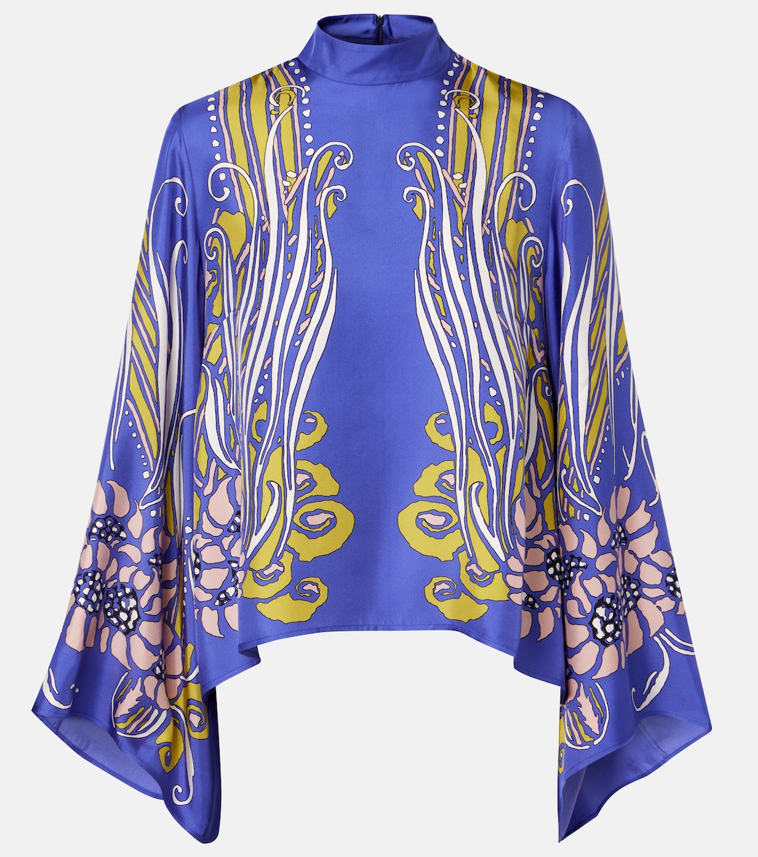 Make An Exit printed silk satin blouse | La DoubleJ