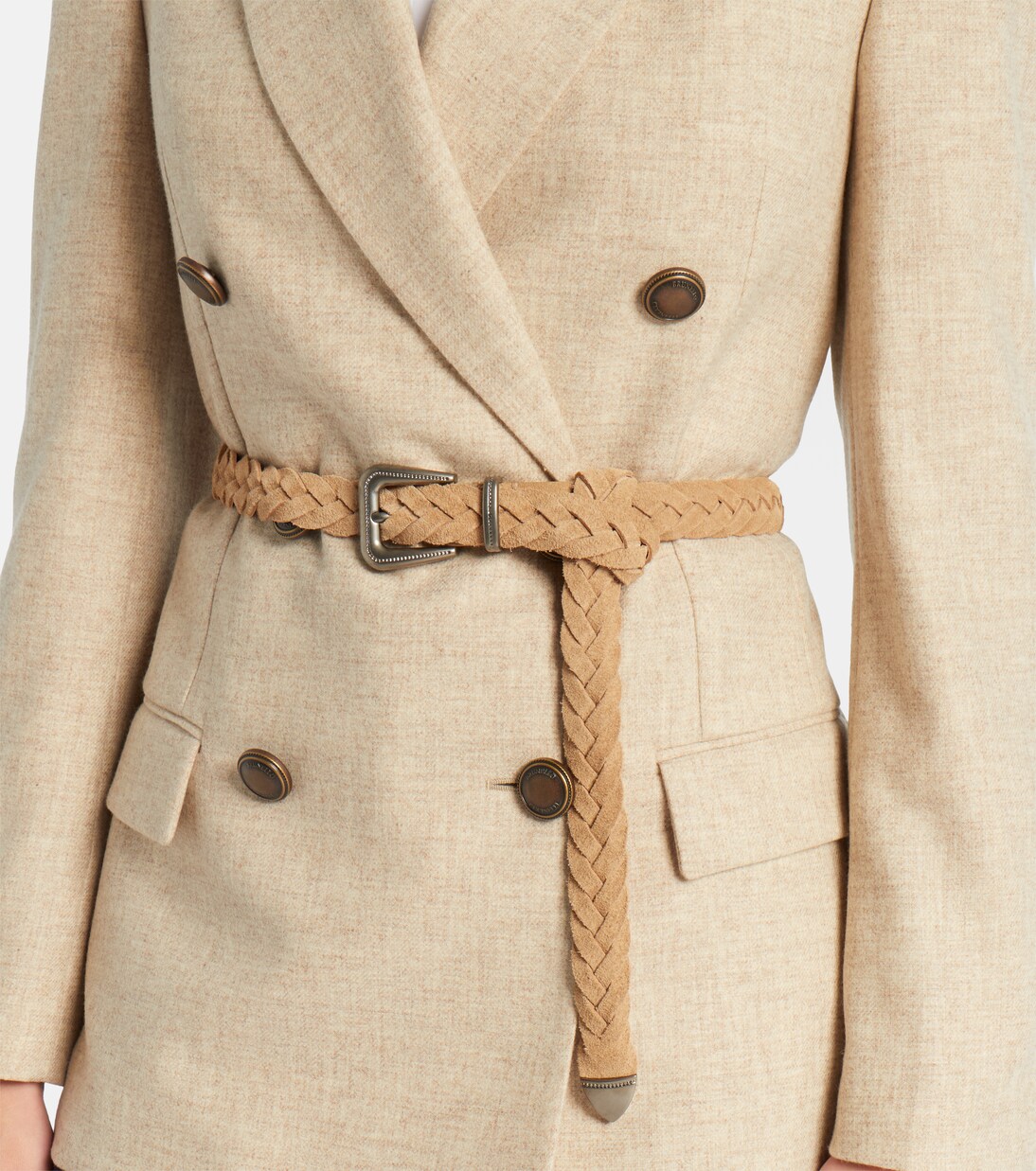 Braided suede belt | Brunello Cucinelli