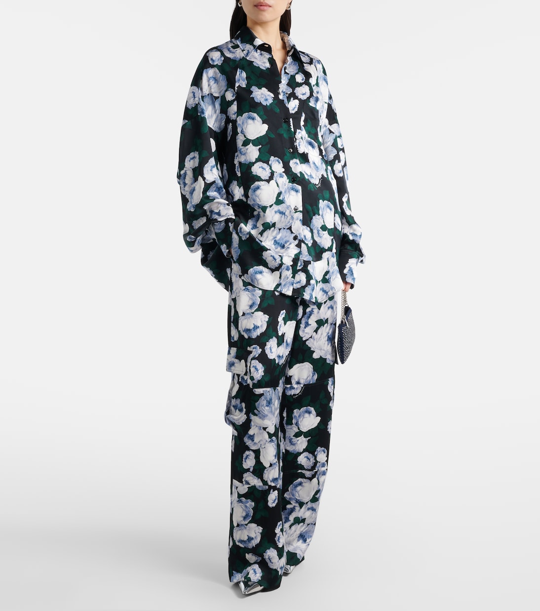 Printed satin pajama pants | Stella McCartney