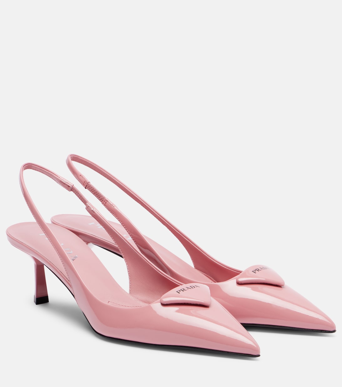 Slingback-Pumps aus Lackleder | Prada