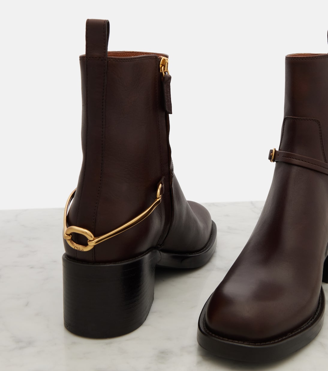 Dakota 60 leather ankle boots | Chloé