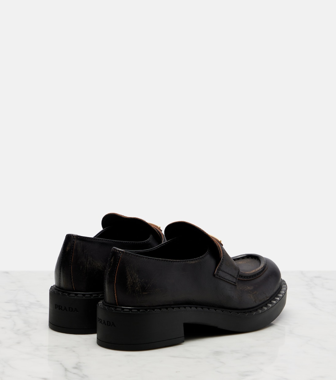 Leather penny loafers | Prada