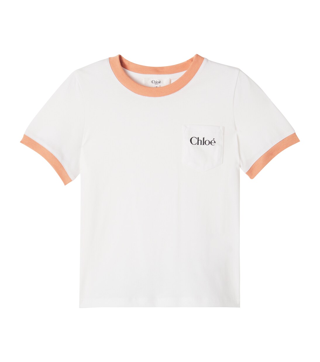 Camiseta de jersey de algodón con logo | Chloé Kids