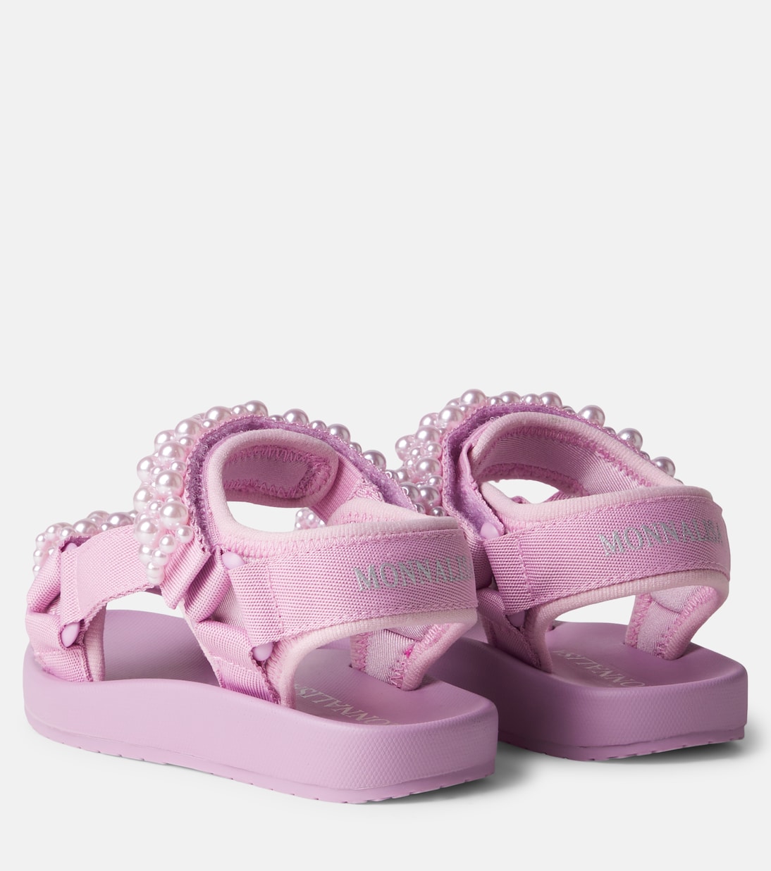 Faux pearl-embellished sandals | Monnalisa