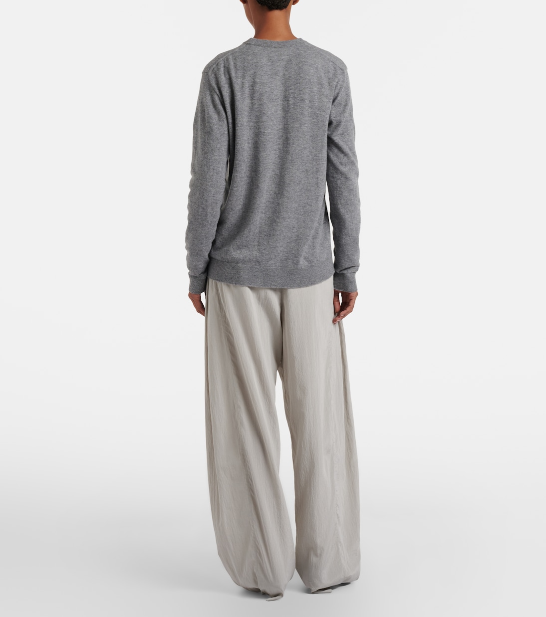 Pleated silk-blend straight pants | The Row