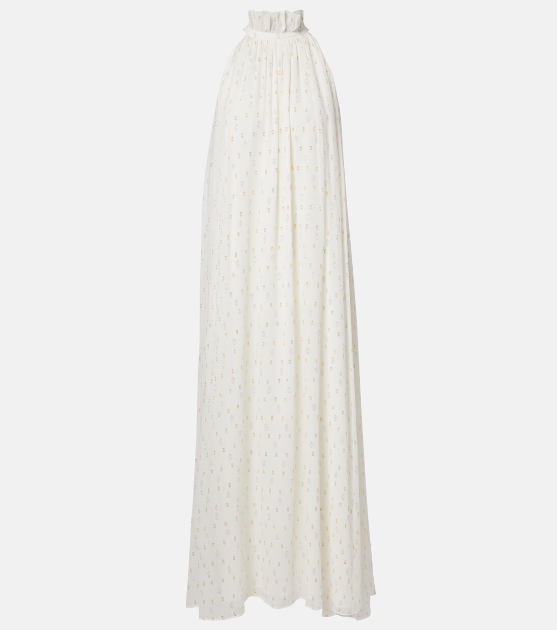 Polka-dot silk-blend maxi dress | Xu Zhi