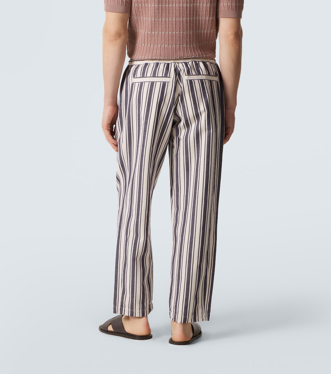 Pantalon droit Sonoran rayé en coton | Orlebar Brown