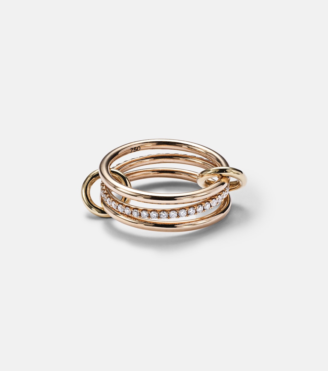 Anello Sonny in oro rosa 18kt e diamanti di Spinelli Kilcollin per stile giovane e raffinato