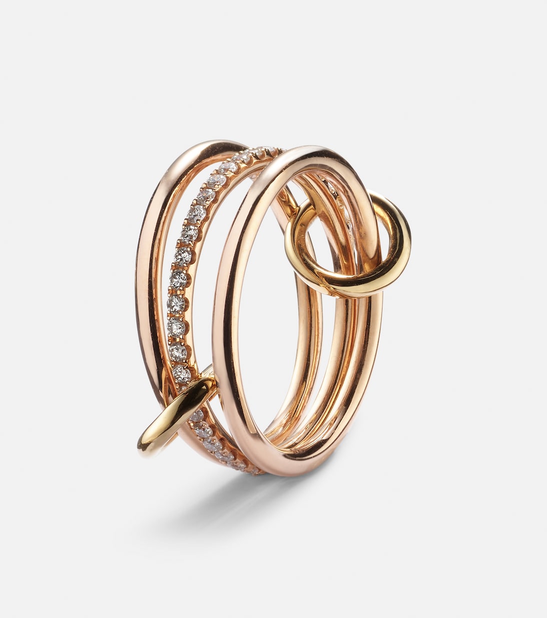 Anello Sonny in oro rosa 18kt e diamanti di Spinelli Kilcollin per stile giovane e raffinato