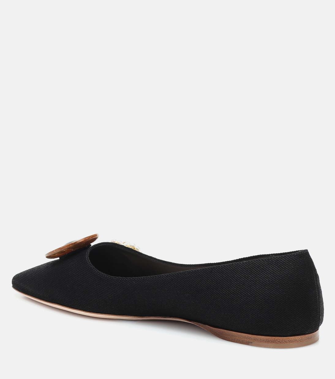 Ballerines en coton à ornements | Miu Miu